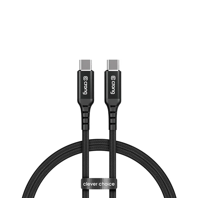 Crong Armor Link - 100W PD 5A USB-C į USB-C kabelis 200cm (juodas)