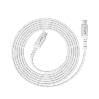 Crong Armor Link - 60W PD 3A USB-C į USB-C kabelis, 25cm (baltas)