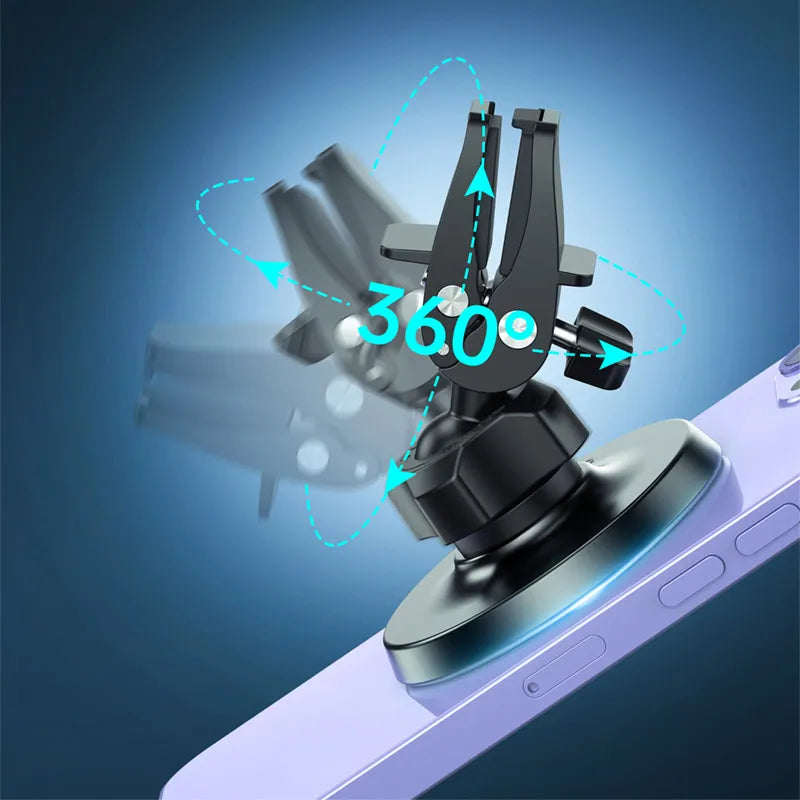 Crong Carclip MagSafe magnetinis automobilinis laikiklis (juodas)