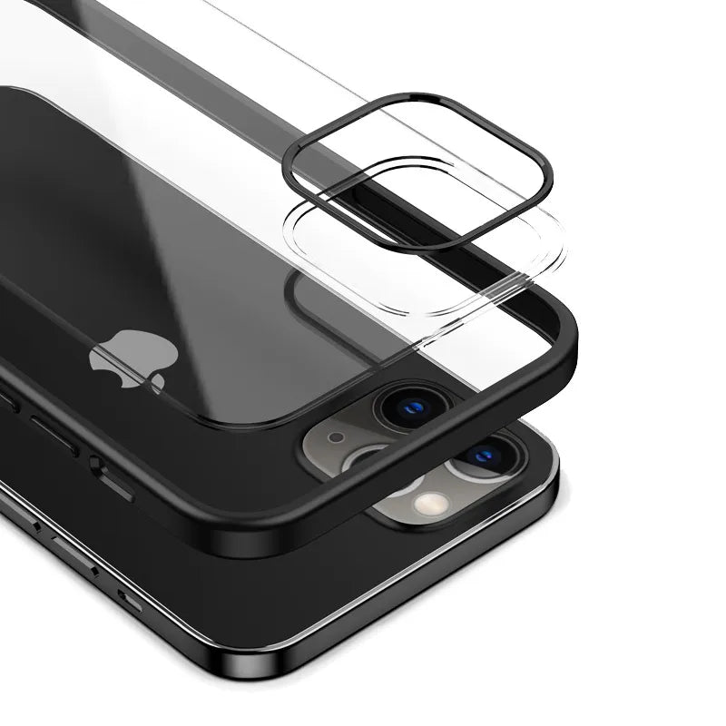 Crong Clear Cover - iPhone 12 Pro Max dėklas (juodas)
