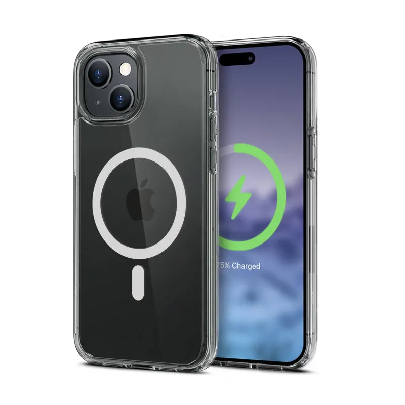 Crong Clear MAG Cover - Dėklas iPhone 15 Plus su MagSafe (Skaidrus)