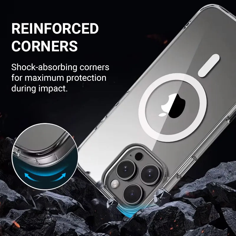 Crong Clear MAG Cover - Dėklas iPhone 16 Pro Max MagSafe (Skaidrus)