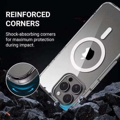 Crong Clear MAG Cover - iPhone 16 MagSafe dėklas (Skaidrus)