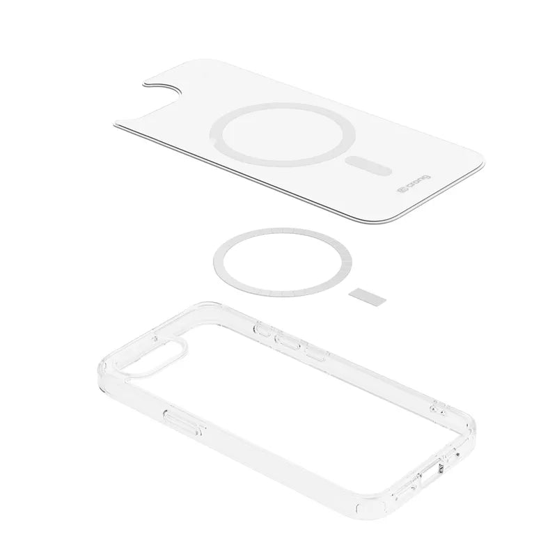 Crong Clear MAG Cover - iPhone 17e / 16e MagSafe dėklas (Skaidrus)