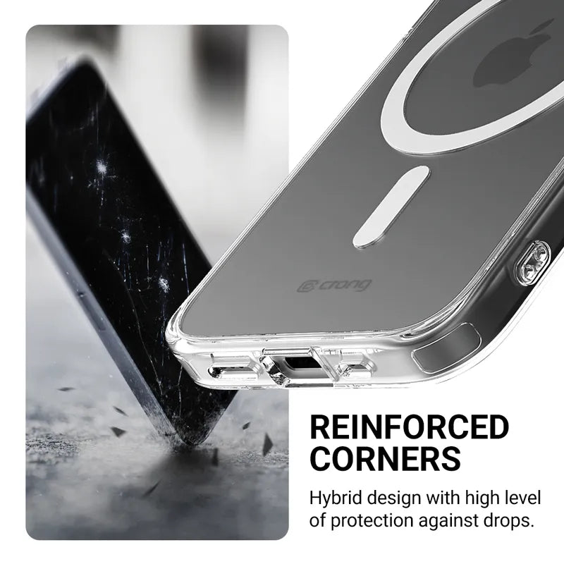 Crong Clear MAG Cover - iPhone 17e / 16e MagSafe dėklas (Skaidrus)