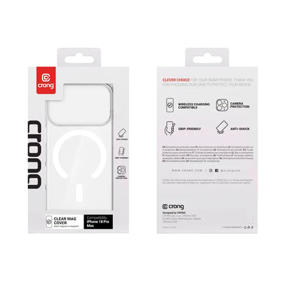 Crong Clear MAG Cover – „MagSafe“ dėklas, skirtas „iPhone 18 Pro Max“ / „17 Pro Max“ (skaidrus)