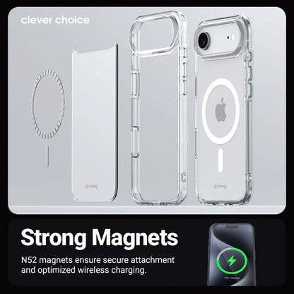 Crong Clear MAG Cover - MagSafe iPhone 17 Pro dėklas (Skaidrus)