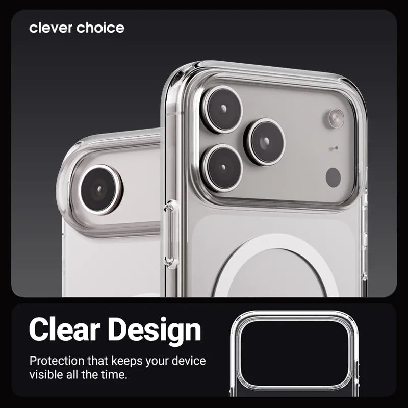 Crong Clear MAG Cover - MagSafe iPhone Air dėklas (Skaidrus)