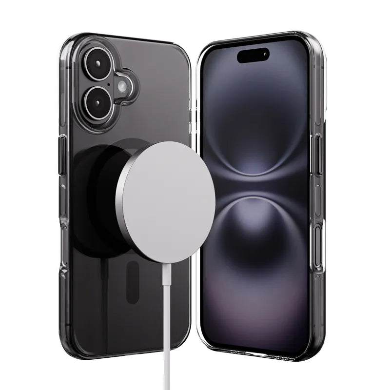 Crong Clear MAG Pro - iPhone 16 MagSafe dėklas (juodas)