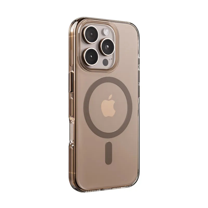 Crong Clear MAG Pro – iPhone 16 Pro MagSafe dėklas (Desert)