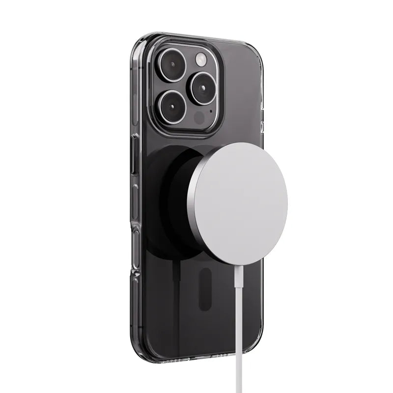 Crong Clear MAG Pro - iPhone 16 Pro Max MagSafe dėklas (juodas)