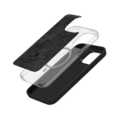 Crong Color Cover LUX Magnetic - iPhone 15 Plus MagSafe dėklas (juodas)