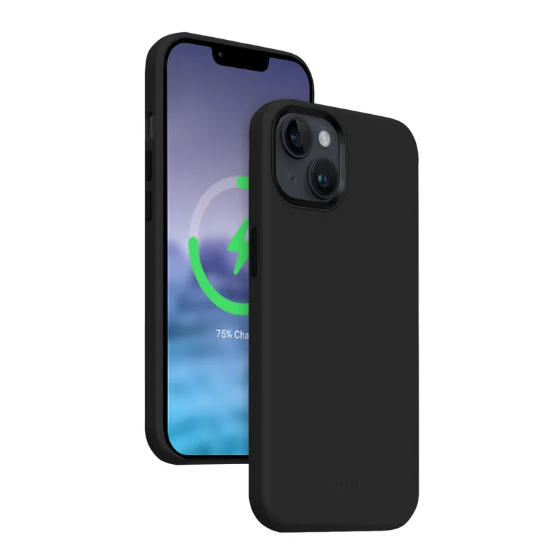 Crong Color Cover LUX Magnetic - iPhone 15 Plus MagSafe dėklas (juodas)