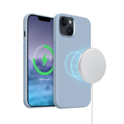 Crong Color Cover LUX Magnetic - iPhone 15 Plus MagSafe dėklas (mėlynas)