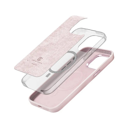 Crong Color Cover LUX Magnetic - iPhone 15 Plus MagSafe dėklas (Rožinė)