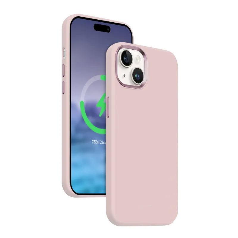 Crong Color Cover LUX Magnetic - iPhone 15 Plus MagSafe dėklas (Rožinė)