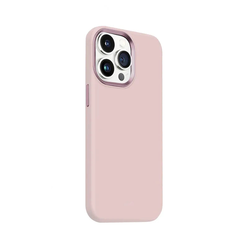 Crong Color Cover LUX Magnetic - „iPhone 15 Pro“ dėklas su MagSafe (rožinis)