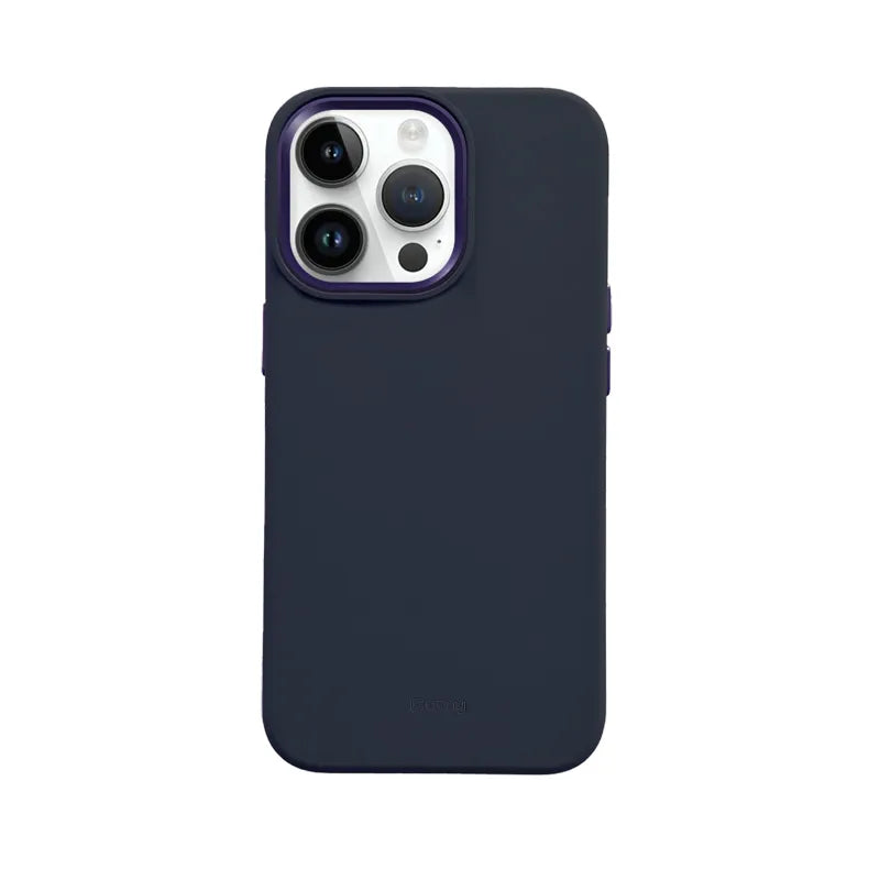 Crong Color Cover LUX Magnetic - iPhone 15 Pro MagSafe dėklas (Tamsiai mėlynas)