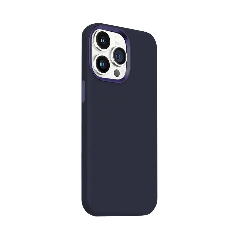 Crong Color Cover LUX Magnetic - iPhone 15 Pro MagSafe dėklas (Tamsiai mėlynas)