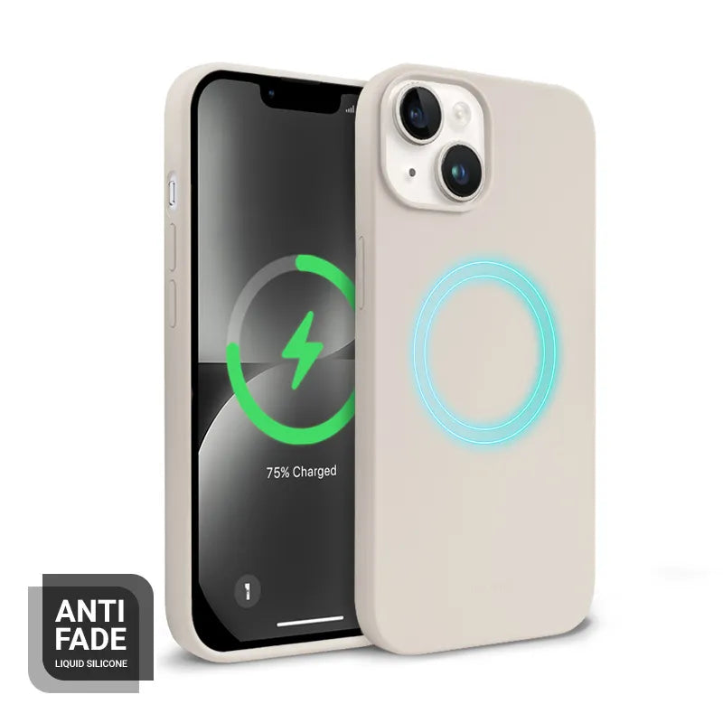 Crong Color Cover Magnetic dėklas – iPhone 14 Plus MagSafe dėklas (Stone Beige)