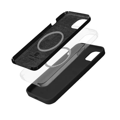 Crong Color Cover Magnetic - Dėklas iPhone 14 Plus su MagSafe (Juodas)