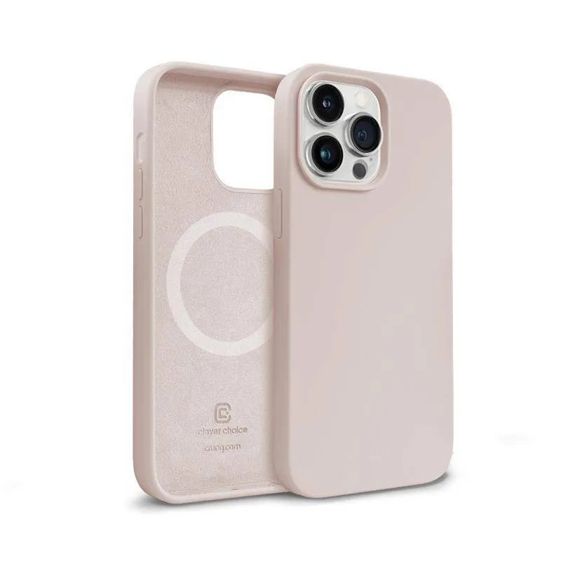 Crong Color Cover Magnetic - iPhone 14 Pro Max MagSafe dėklas (Smėlio rožinė)