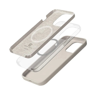 Crong Color Cover Magnetic - iPhone 14 Pro Max MagSafe dėklas (Stone Beige)