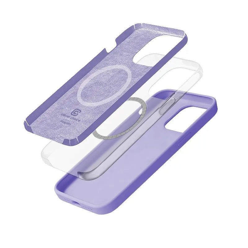 Crong Color Cover Magnetic - iPhone 14 Pro Max MagSafe dėklas (Violetinė)