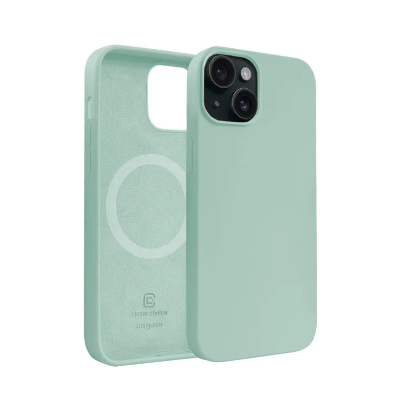 Crong Color Cover Magnetic - iPhone 15 dėklas su MagSafe (Mėtinė)