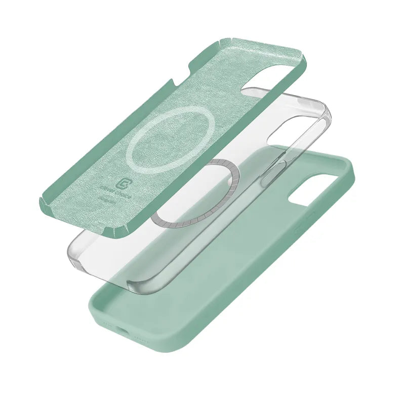 Crong Color Cover Magnetic - iPhone 15 dėklas su MagSafe (Mėtinė)