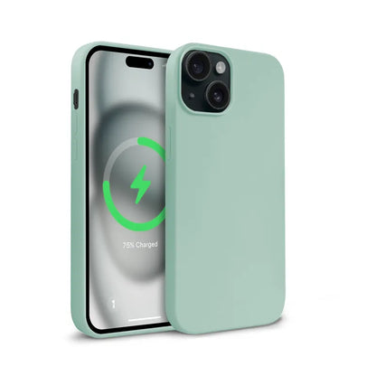 Crong Color Cover Magnetic - iPhone 15 dėklas su MagSafe (Mėtinė)