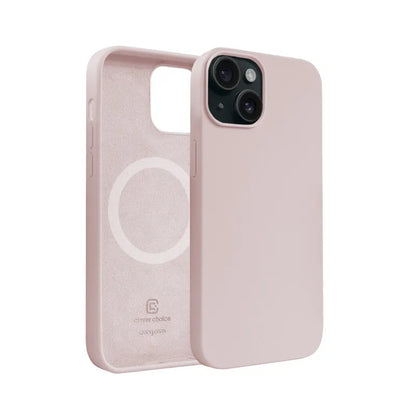 Crong Color Cover Magnetic - iPhone 15 MagSafe dėklas (smėlio rožinės)
