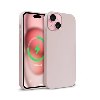 Crong Color Cover Magnetic - iPhone 15 MagSafe dėklas (smėlio rožinės)