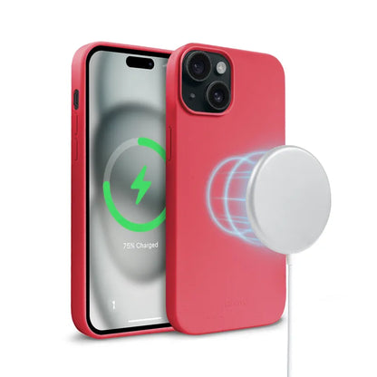Crong Color Cover Magnetic - iPhone 15 Plus MagSafe dėklas (rožinis)