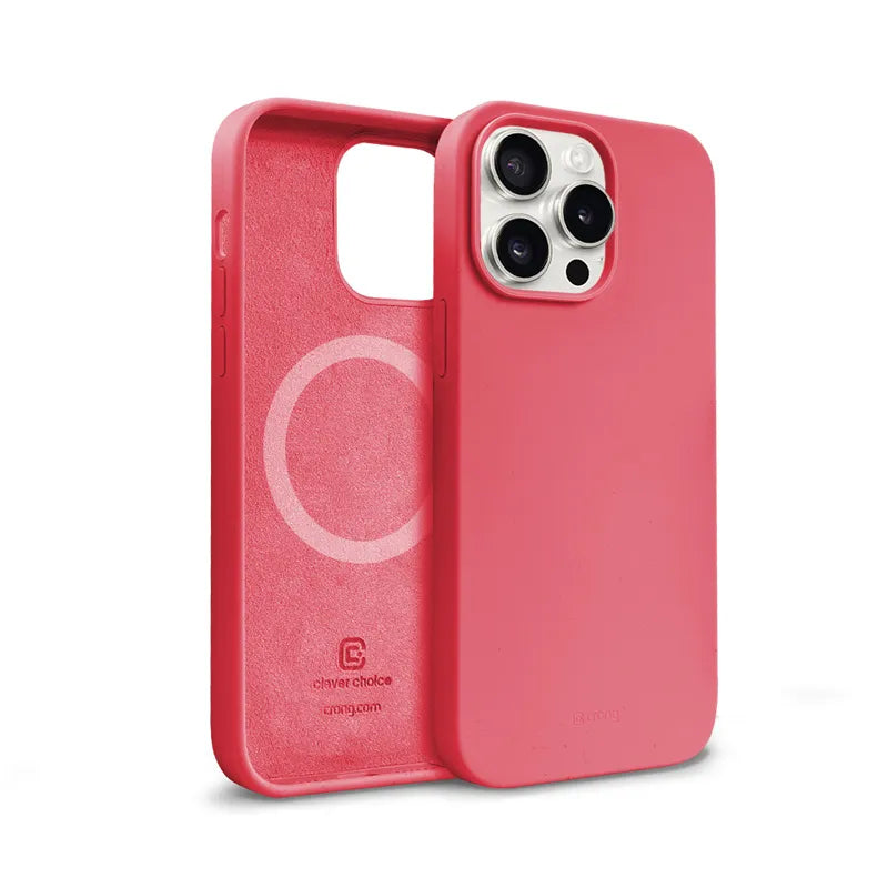Crong Color Cover Magnetic - iPhone 15 Pro MagSafe dėklas (Rožinė)