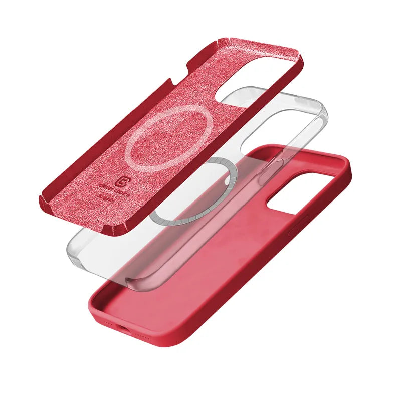Crong Color Cover Magnetic - iPhone 15 Pro MagSafe dėklas (Rožinė)