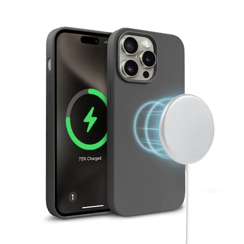 Crong Color Cover Magnetic – „iPhone 15 Pro Max“ dėklas su „MagSafe“ (Titano)