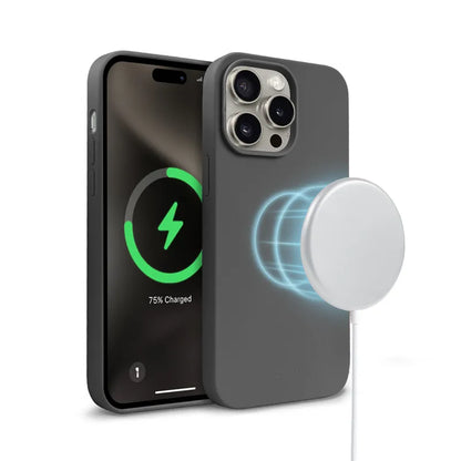 Crong Color Cover Magnetic – „iPhone 15 Pro Max“ dėklas su „MagSafe“ (Titano)