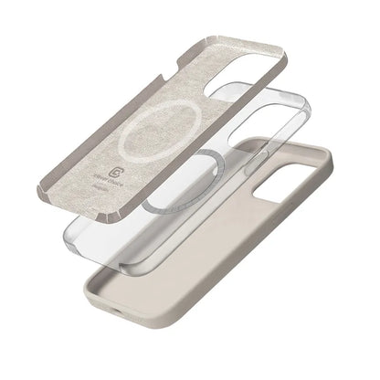 Crong Color Cover Magnetic - iPhone 15 Pro Max MagSafe dėklas (Stone Beige)