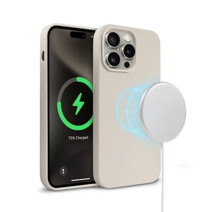 Crong Color Cover Magnetic - iPhone 15 Pro Max MagSafe dėklas (Stone Beige)