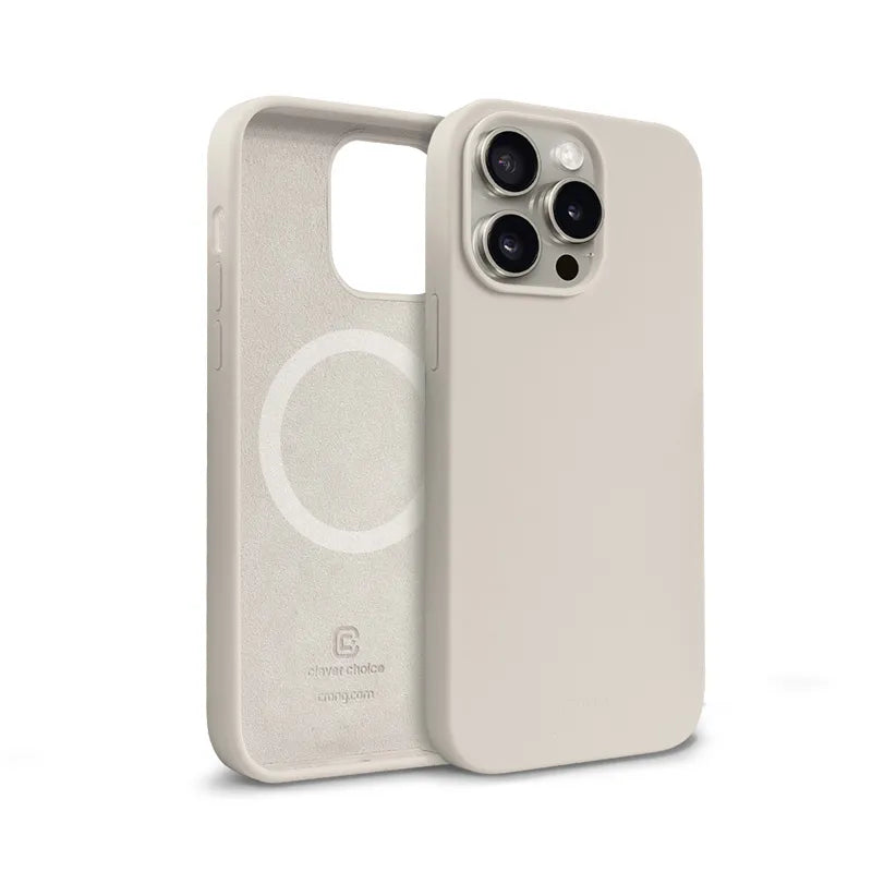 Crong Color Cover Magnetic - iPhone 15 Pro Max MagSafe dėklas (Stone Beige)