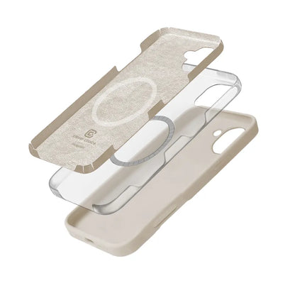 Crong Color Cover Magnetic - iPhone 16 MagSafe dėklas (Stone Beige)