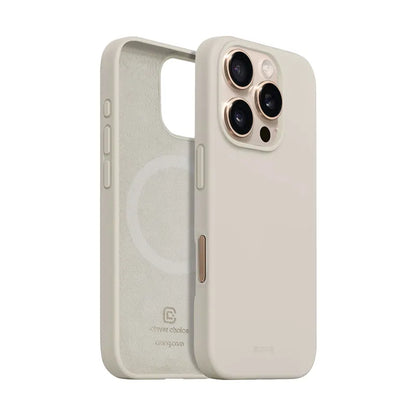 Crong Color Cover Magnetic - iPhone 16 Pro MagSafe dėklas (Stone Beige)