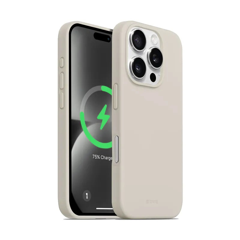 Crong Color Cover Magnetic - „iPhone 16 Pro Max“ dėklas su MagSafe (Stone Beige)