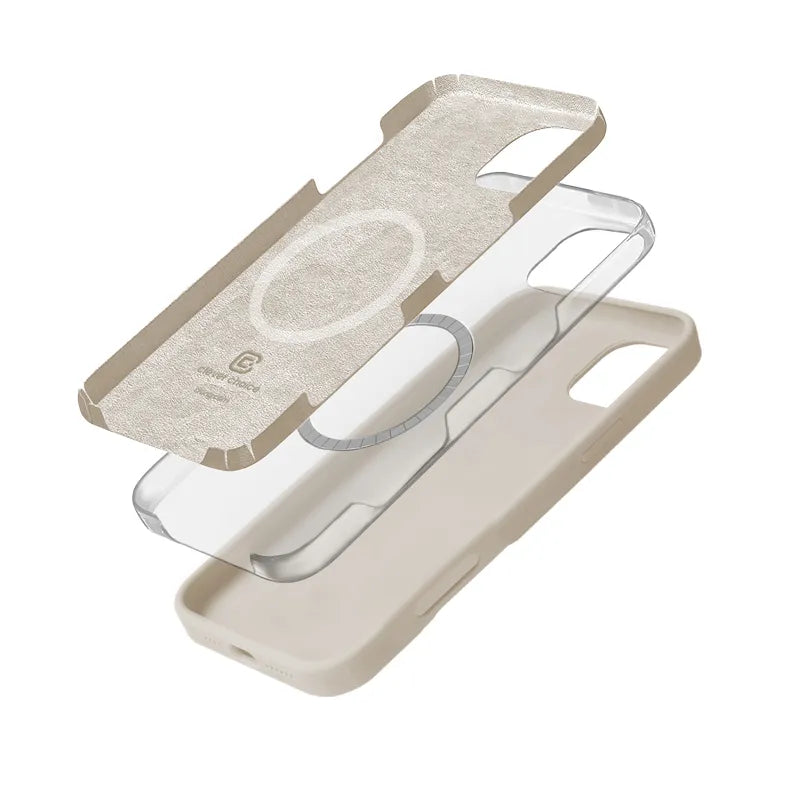 Crong Color Cover Magnetic - „iPhone 16 Pro Max“ dėklas su MagSafe (Stone Beige)