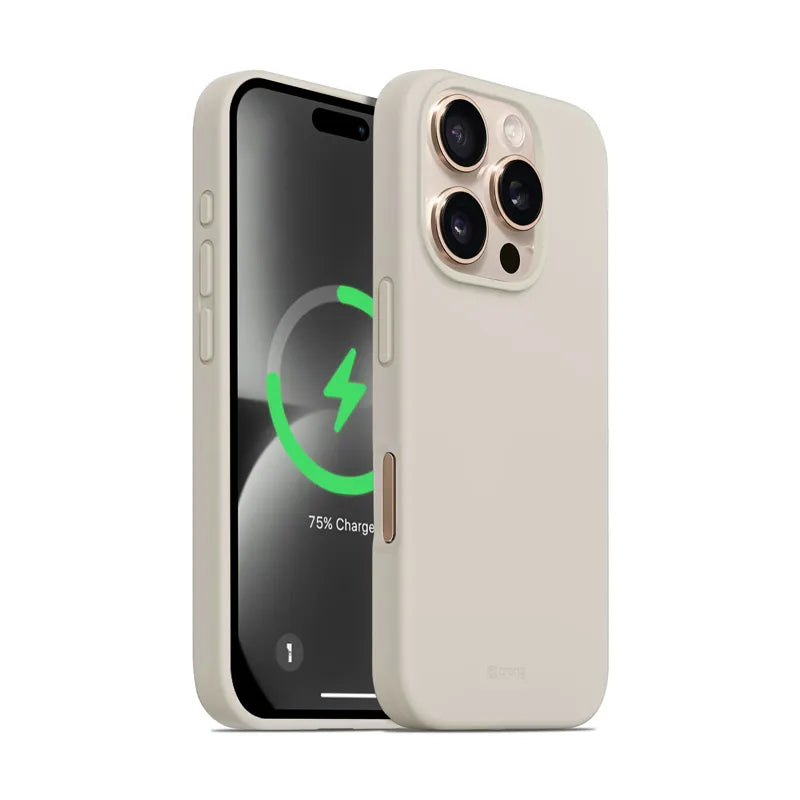 Crong Color Cover Magnetic - „iPhone 16 Pro Max“ dėklas su MagSafe (Stone Beige)