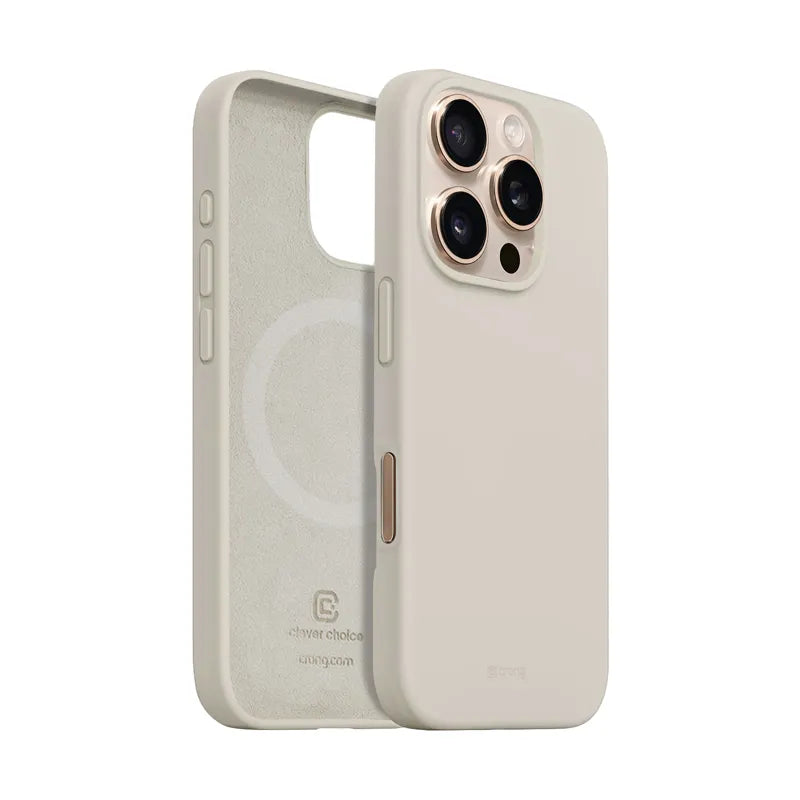 Crong Color Cover Magnetic - „iPhone 16 Pro Max“ dėklas su MagSafe (Stone Beige)