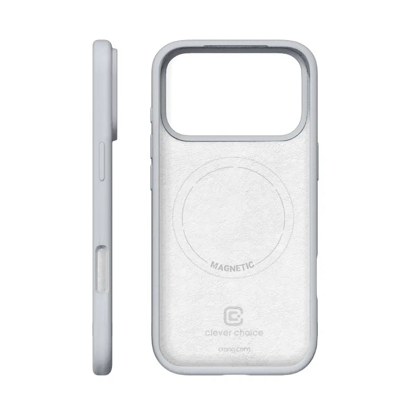 Crong Color Cover Magnetic – MagSafe dėklas, skirtas iPhone 18 Pro / 17 Pro (pilkas)