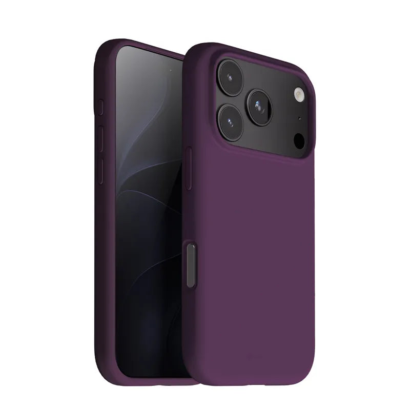 Crong Color Cover Magnetic – MagSafe dėklas, skirtas iPhone 18 Pro / 17 Pro (slyvų spalvos)