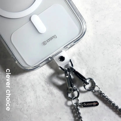 Crong Crossbody telefono - Dirželis telefonui (Sidabrinė grandinėlė)